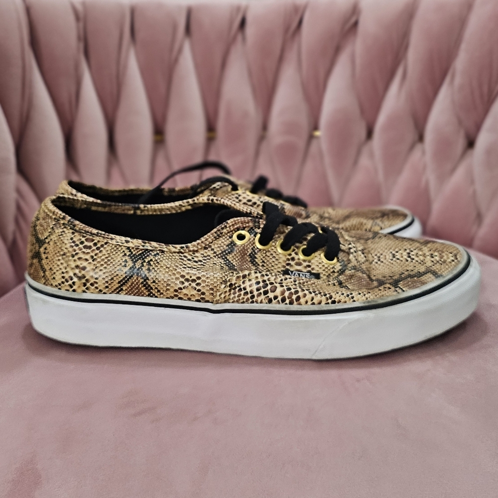 Vans Era Snakeskin Low Top Sneakers Men’s 7 / Women’s 8.5 Gold Eyelet